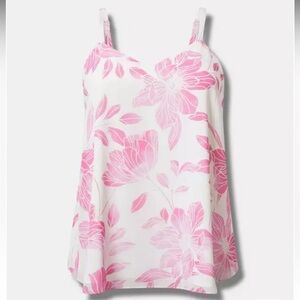 Torrid new Sophie Chiffon Swing Cami tank top floral size medium large